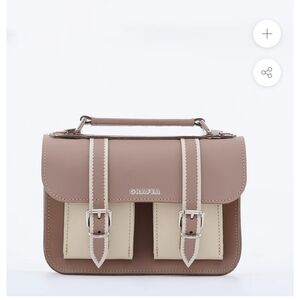 Grafea Tan and Cream Leather Satchel